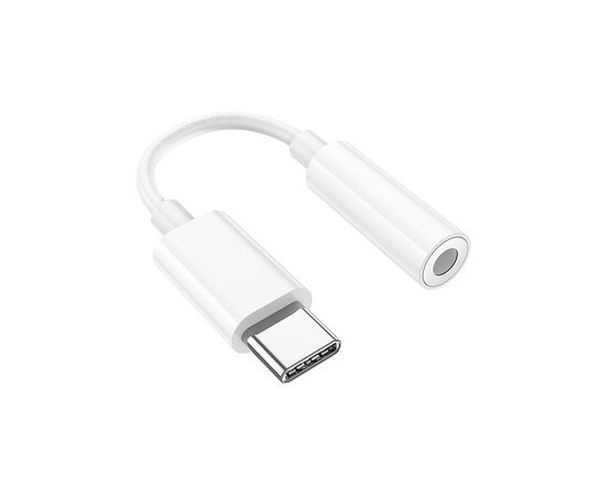 Адаптер USB-C M to 3.5mm F LS35 white HOCO (6931474790767), изображение 2 Адаптер USB-C M to 3.5mm F LS35 white HOCO (6931474790767), изображение 2