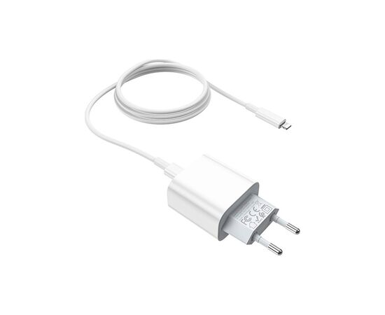 Зарядное устройство HOCO C76A Plus Speed Source USB-C PD20W + cable USB-C to Lightning White (6931474746924), изображение 5