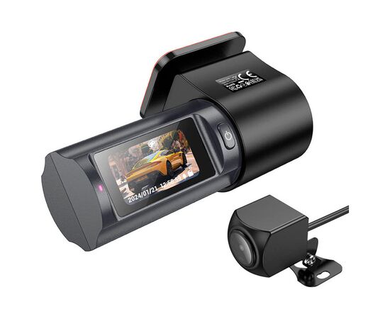 Видеорегистратор HOCO DV8 2K display hidden driving recorder with rear camera Black (6942007623384), изображение 2 Видеорегистратор HOCO DV8 2K display hidden driving recorder with rear camera Black (6942007623384), изображение 2
