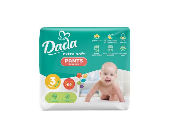 Підгузок Dada Extra Soft 3 Midi (6-11 кг) 34 шт (4820174980672)