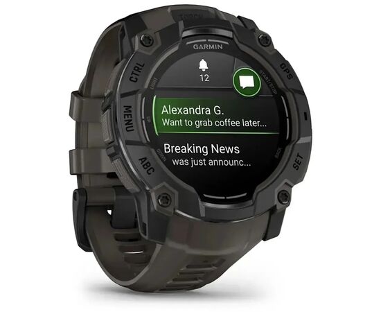 Смарт-часы Garmin Instinct 3, Tactical, AMOLED, 50mm, Black, GPS (010-03020-50), изображение 3 Смарт-часы Garmin Instinct 3, Tactical, AMOLED, 50mm, Black, GPS (010-03020-50), изображение 3