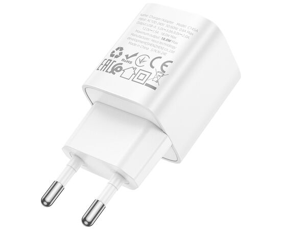 Зарядное устройство HOCO C145A Charm USB QC3.0 White (6942007630214), изображение 6 Зарядное устройство HOCO C145A Charm USB QC3.0 White (6942007630214), изображение 6
