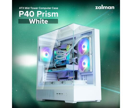 Корпус Zalman P40PRISMWHITE, изображение 2 Корпус Zalman P40PRISMWHITE, изображение 2