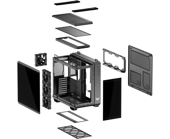 Корпус ASUS TUF Gaming GT502 Horizon ARGB Black (90DC0090-B19020), изображение 12 Корпус ASUS TUF Gaming GT502 Horizon ARGB Black (90DC0090-B19020), изображение 12