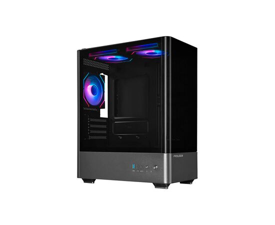 Корпус Prologix Lumi GM-01AB Glass Black, изображение 2 Корпус Prologix Lumi GM-01AB Glass Black, изображение 2