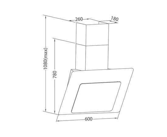 Вытяжка кухонная Pyramida NRX 60 (800) SR GBL, изображение 7 Вытяжка кухонная Pyramida NRX 60 (800) SR GBL, изображение 7