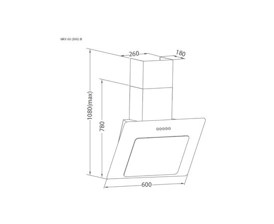 Вытяжка кухонная Pyramida NRX 60 (800) B GWH, изображение 7 Вытяжка кухонная Pyramida NRX 60 (800) B GWH, изображение 7