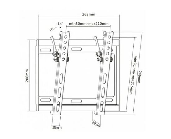 Кронштейн Brateck LP34-22T, изображение 6 Кронштейн Brateck LP34-22T, изображение 6