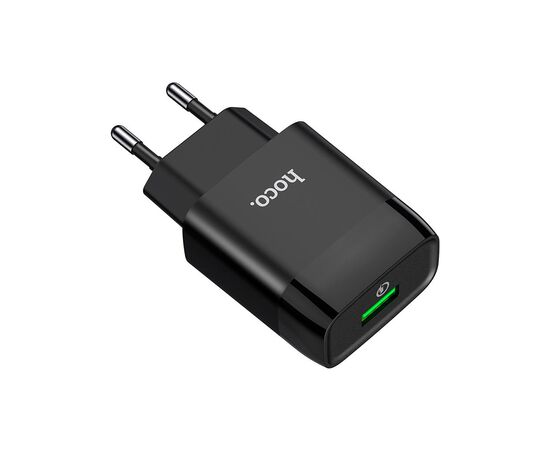 Зарядное устройство HOCO C72Q Glorious USB QC3.0 18W Black (6931474732507), изображение 3 Зарядное устройство HOCO C72Q Glorious USB QC3.0 18W Black (6931474732507), изображение 3