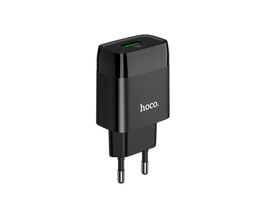 Зарядний пристрій HOCO C72Q Glorious USB QC3.0 18W Black (6931474732507)
