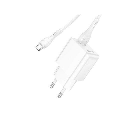Зарядное устройство HOCO C98A Proton USB QC3.0 + cable USB to USB-C White (6931474766878), изображение 4