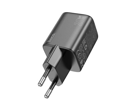 Зарядное устройство HOCO N41 Almighty 1xUSB-C PD20W + 1xUSB QC3.0 Black (6942007617024), изображение 2 Зарядное устройство HOCO N41 Almighty 1xUSB-C PD20W + 1xUSB QC3.0 Black (6942007617024), изображение 2
