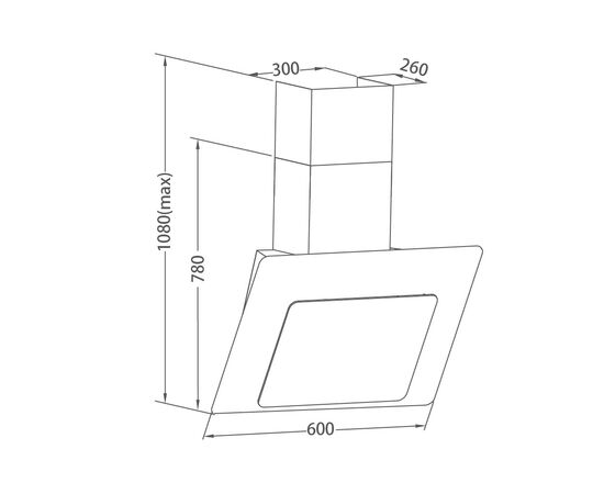 Вытяжка кухонная Pyramida NRX 60 (1100) SR GBL, изображение 7 Вытяжка кухонная Pyramida NRX 60 (1100) SR GBL, изображение 7