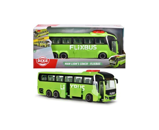 Спецтехника Dickie Toys Туристический автобус Фликсбас 26,5 см (3744015), изображение 5 Спецтехника Dickie Toys Туристический автобус Фликсбас 26,5 см (3744015), изображение 5