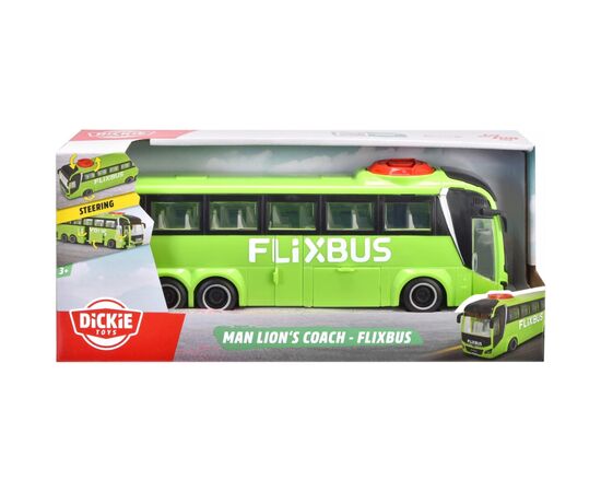 Спецтехника Dickie Toys Туристический автобус Фликсбас 26,5 см (3744015), изображение 6 Спецтехника Dickie Toys Туристический автобус Фликсбас 26,5 см (3744015), изображение 6