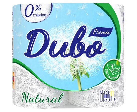 Туалетная бумага Диво Premio Natural 3 слоя 4 рулона (4820003833056)