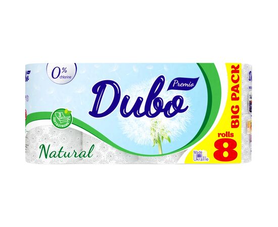 Туалетний папір Диво Premio Natural 3 шари 8 рулонів (4820003833070)
