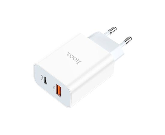 Зарядное устройство HOCO C97A 1xUSB-C PD20W + 1xUSB QC3.0 White (6931474766076), изображение 4 Зарядное устройство HOCO C97A 1xUSB-C PD20W + 1xUSB QC3.0 White (6931474766076), изображение 4
