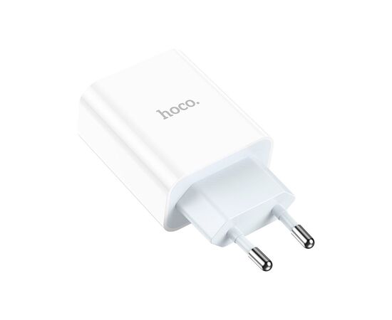 Зарядное устройство HOCO C97A 1xUSB-C PD20W + 1xUSB QC3.0 White (6931474766076), изображение 5 Зарядное устройство HOCO C97A 1xUSB-C PD20W + 1xUSB QC3.0 White (6931474766076), изображение 5