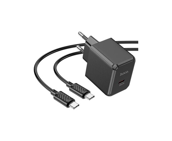 Зарядное устройство HOCO CS13A Ocean USB-C PD20W + cable USB-C to USB-C Black (6942007603843)
