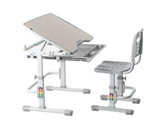 Парта со стулом FunDesk Vivo Grey (221892), изображение 2 Парта со стулом FunDesk Vivo Grey (221892), изображение 2