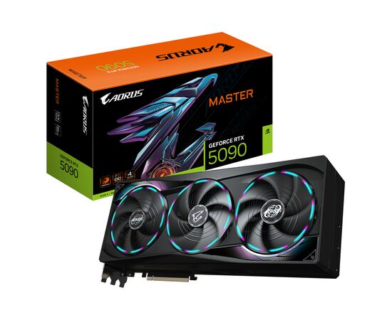 Видеокарта GIGABYTE GeForce RTX5090 32GB MASTER (GV-N5090AORUS M-32GD), изображение 10 Видеокарта GIGABYTE GeForce RTX5090 32GB MASTER (GV-N5090AORUS M-32GD), изображение 10