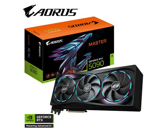 Видеокарта GIGABYTE GeForce RTX5090 32GB MASTER (GV-N5090AORUS M-32GD), изображение 11 Видеокарта GIGABYTE GeForce RTX5090 32GB MASTER (GV-N5090AORUS M-32GD), изображение 11