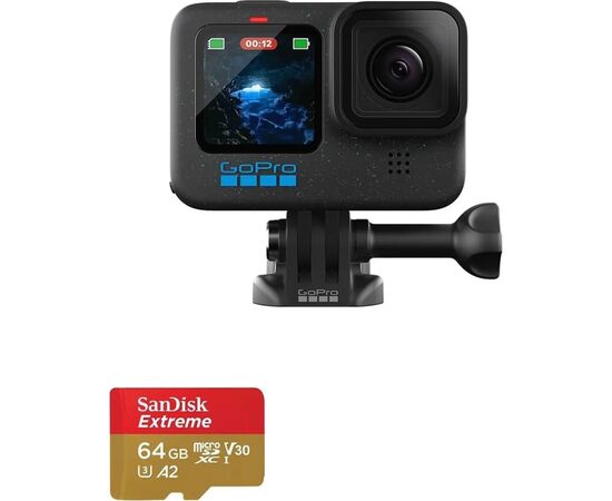 Екшн-камера GoPro HERO12 Black + 64Gb SD card (CHDSB-121-CN)