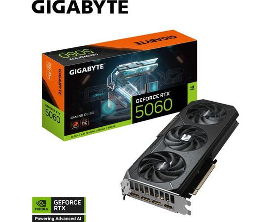 Видеокарта GIGABYTE GeForce RTX5060 8Gb GAMING OC (GV-N5060GAMING OC-8GD), изображение 11 Видеокарта GIGABYTE GeForce RTX5060 8Gb GAMING OC (GV-N5060GAMING OC-8GD), изображение 11