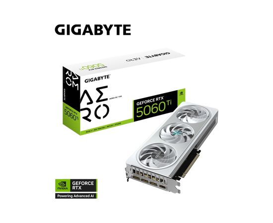 Видеокарта GIGABYTE GeForce RTX5060Ti 16Gb AERO OC (GV-N506TAERO OC-16GD), изображение 11 Видеокарта GIGABYTE GeForce RTX5060Ti 16Gb AERO OC (GV-N506TAERO OC-16GD), изображение 11