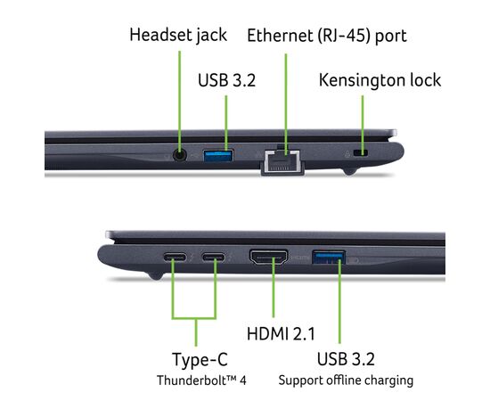 Ноутбук Acer TravelMate TMP416-54 (NX.BFREU.004), изображение 2 Ноутбук Acer TravelMate TMP416-54 (NX.BFREU.004), изображение 2