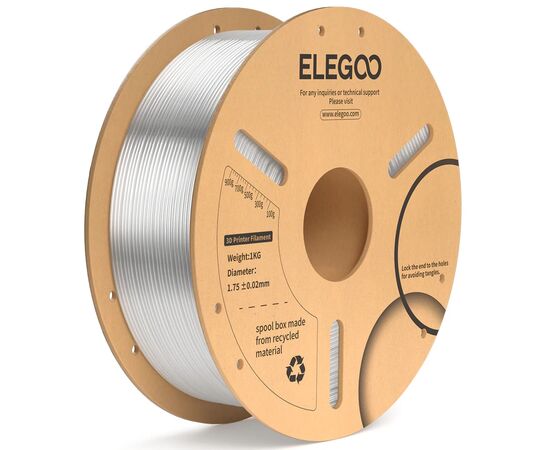 Пластик для 3D-принтера ELEGOO PLA Plus 1кг, 1.75мм, transparent (50.203.0518)