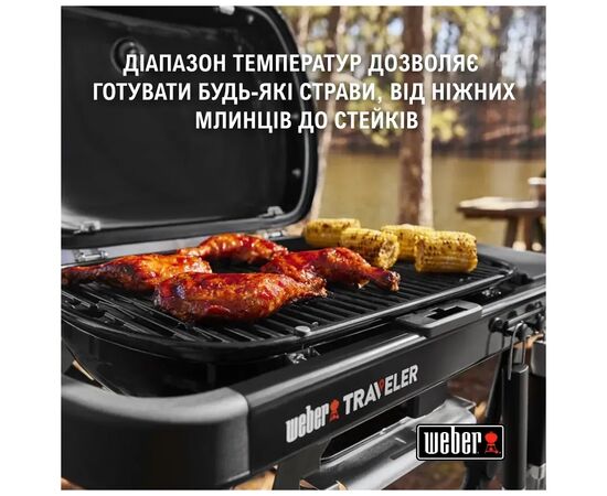 Гриль-барбекю Weber Traveler Compact Portable Black (1500527), изображение 8 Гриль-барбекю Weber Traveler Compact Portable Black (1500527), изображение 8