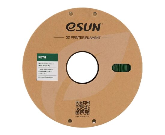 Пластик для 3D-принтера eSUN PETG 1.75мм, 1кг, transparent, green (PETG175G1), изображение 2 Пластик для 3D-принтера eSUN PETG 1.75мм, 1кг, transparent, green (PETG175G1), изображение 2