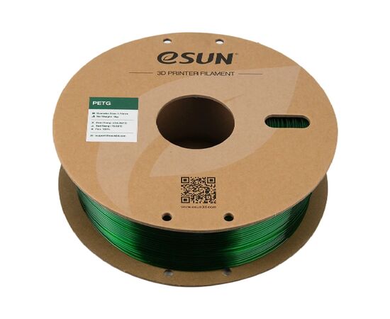 Пластик для 3D-принтера eSUN PETG 1.75мм, 1кг, transparent, green (PETG175G1), изображение 3 Пластик для 3D-принтера eSUN PETG 1.75мм, 1кг, transparent, green (PETG175G1), изображение 3