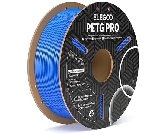 Пластик для 3D-принтера ELEGOO PETG PRO 1кг, 1.75мм, cyan light (50.203.0202)