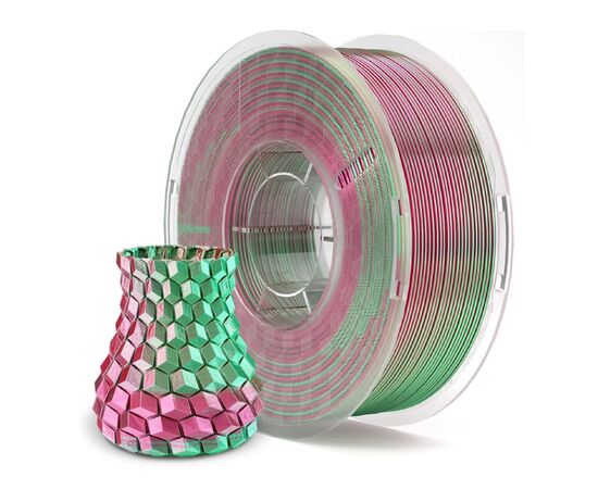 Пластик для 3D-принтера ELEGOO PLA silk gloss 1кг, 1.75мм, green red (50.203.0090), изображение 2 Пластик для 3D-принтера ELEGOO PLA silk gloss 1кг, 1.75мм, green red (50.203.0090), изображение 2