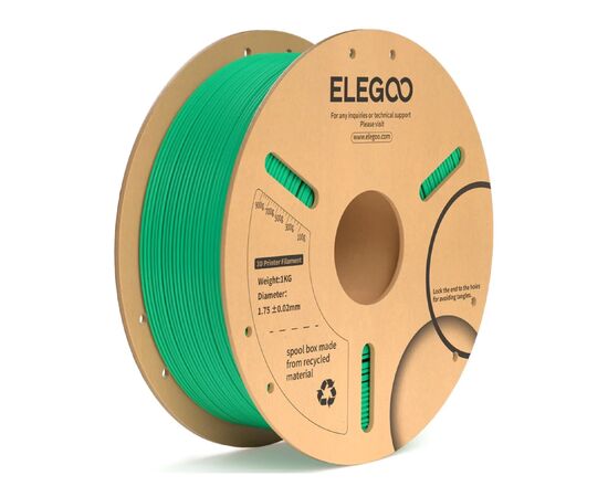 Пластик для 3D-принтера ELEGOO PLA Plus 1кг, 1.75мм, green sea (50.203.0162)