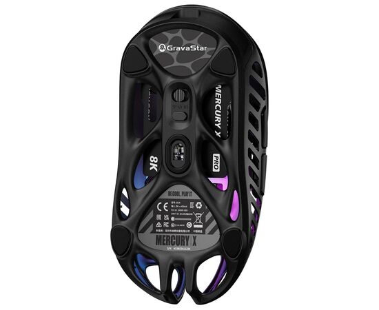 Мышка GravaStar Mercury X Wireless/Bluetooth/USB Black (GSX_BLK), изображение 5 Мышка GravaStar Mercury X Wireless/Bluetooth/USB Black (GSX_BLK), изображение 5