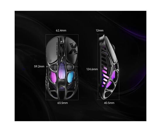 Мышка GravaStar Mercury X Wireless/Bluetooth/USB Black (GSX_BLK), изображение 9 Мышка GravaStar Mercury X Wireless/Bluetooth/USB Black (GSX_BLK), изображение 9