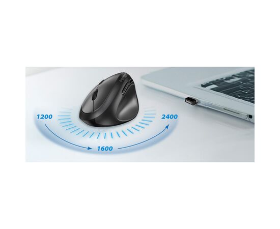 Мышка Genius Ergo 8350S AI Silent Wireless Black (31030041400), изображение 5 Мышка Genius Ergo 8350S AI Silent Wireless Black (31030041400), изображение 5