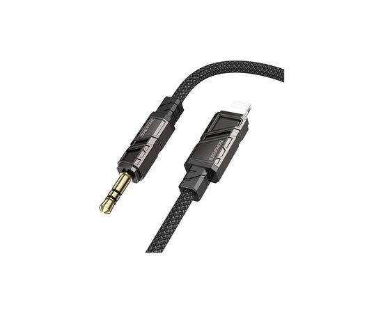 Кабель мультимедийный Lightning to 3.5mm M 1.0m black BOROFONE (6941991117749)