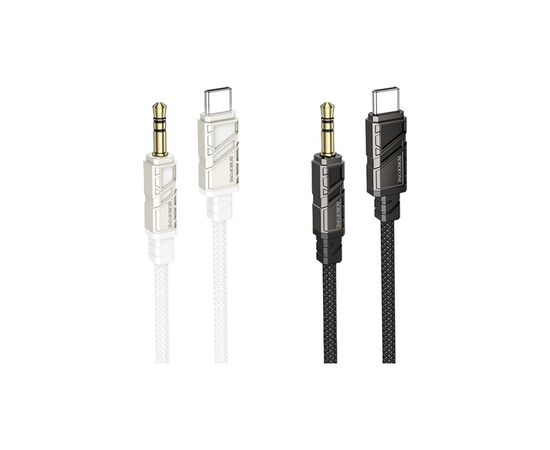 Кабель мультимедийный USB-C to 3.5mm M 1.0m black BOROFONE (6941991117763), изображение 3 Кабель мультимедийный USB-C to 3.5mm M 1.0m black BOROFONE (6941991117763), изображение 3