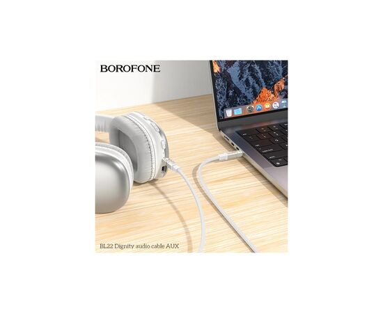 Кабель мультимедийный USB-C to 3.5mm M 1.0m black BOROFONE (6941991117763), изображение 6 Кабель мультимедийный USB-C to 3.5mm M 1.0m black BOROFONE (6941991117763), изображение 6