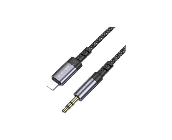 Кабель мультимедійний Lightning to 3.5mm M 1.0m grey BOROFONE (6941991118975), зображення 6 Кабель мультимедійний Lightning to 3.5mm M 1.0m grey BOROFONE (6941991118975), зображення 6
