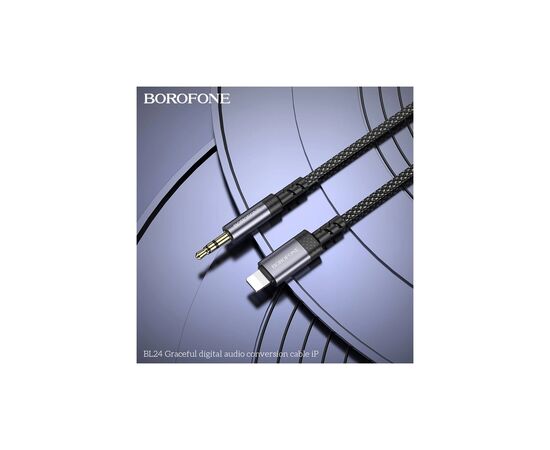 Кабель мультимедійний Lightning to 3.5mm M 1.0m grey BOROFONE (6941991118975), зображення 9 Кабель мультимедійний Lightning to 3.5mm M 1.0m grey BOROFONE (6941991118975), зображення 9