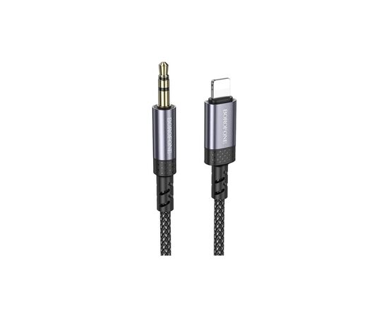Кабель мультимедійний Lightning to 3.5mm M 1.0m grey BOROFONE (6941991118975)