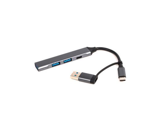 Концентратор Dynamode USB Type-C + USB-A to 1хUSB-C 3.0 1хUSB-A 3.0 2xUSB-A 2.0 dark grey (DM-UH-314AC), зображення 3 Концентратор Dynamode USB Type-C + USB-A to 1хUSB-C 3.0 1хUSB-A 3.0 2xUSB-A 2.0 dark grey (DM-UH-314AC), зображення 3