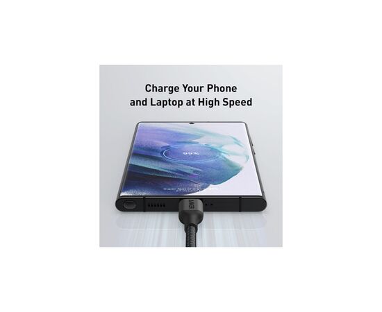 Дата кабель USB-C to USB-C 1.8m 140W bio-nylon 544 black Anker (A80F6H11), изображение 8 Дата кабель USB-C to USB-C 1.8m 140W bio-nylon 544 black Anker (A80F6H11), изображение 8