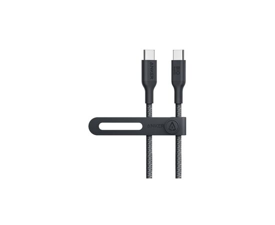 Дата кабель USB-C to USB-C 1.8m 140W bio-nylon 544 black Anker (A80F6H11)